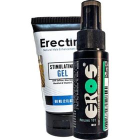 Eros Büyük Boy 60 ml Time Stop Sprey ve Erektin Stimul Gel Erkeklere Özel 60 ml Jel