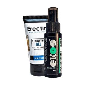 Eros Büyük Boy 60 ml Time Stop Sprey ve Erektin Stimul Gel Erkeklere Özel 60 ml Jel