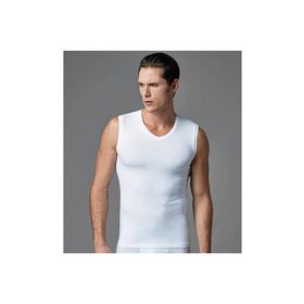 Eros ERS006 2'li Beyaz Kolsuz Compact Erkek T-shirt
