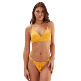 Eros ESKM23Y0007 Kaplı Üçgen Sarı Kadın Bikini Üstü
