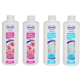 Ersağ 2x1 lt Genel Temizlik Sıvısı + 2x1 lt Bahar Kokulu Banyo Wc Temizleyici