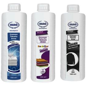 Ersağ Beyazlar İçin 1000 ml Çamaşır Yıkama Sıvısı + Renkliler İçin 1000 ml Çamaşır Yıkama Sıvısı + Siyahlar İçin 1000 ml Çamaşır Yıkama Sıvısı