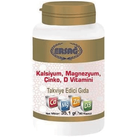 Ersağ Kalsiyum Magnezyum Çinko 90 Tablet