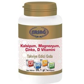 Ersağ Kalsiyum Magnezyum Çinko D Vitamini 2x90 Tablet