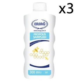 Ersağ Propolisli Normal ve Kuru Saçlar İçin 3x300 ml Şampuan