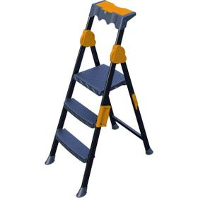 Ertekpa Mensa Plus 2+1 Basamaklı Metal Siyah Merdiven