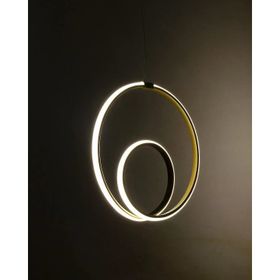 Erva Çift Daire Gold Ledli Avize
