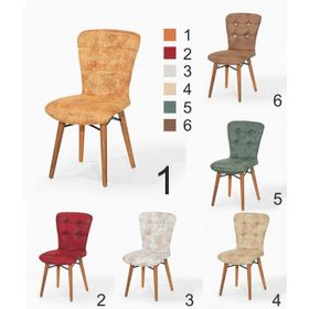 Erva Consept Ceviz Gürgen Ayaklı 6 Adet Açelya Sandalye