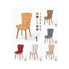 Erva Consept Ceviz Gürgen Ayaklı 6 Adet Açelya Sandalye