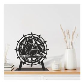 Erva Dekoratif Lazer Kesim 18x18 cm Metal Masa Saati