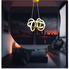 Erva Küçük Yörünge Gövde Rengi Gold Ledli Avize