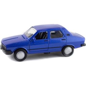 Erzi Bugatti Çek Bırak 13 cm Toros Işıklı Sesli Mavi Metal Oyuncak Araba