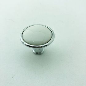 Es-Al Düz Düğme Krom Kulp