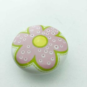 Es-Al Ufo Düğme Pembe Çiçek Çocuk Serisi Kulp