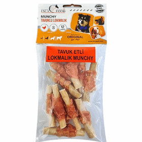 Esca Food Munchy 6x12 gr Tavuk Etli Lokmalık Köpek Ödül Kemiği