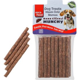 Esca Food Munchy Çubuk Dana Ciğerli 12 cm 25'li Köpek Ödül Maması