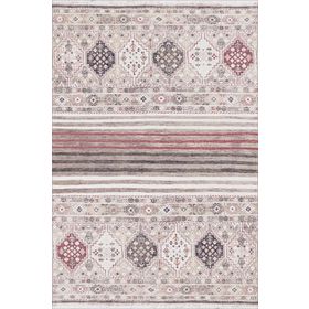 Esdeh Şal Desen Pamuk Taban Krem 180x280 Yıkanabilir Dekoratif Halı