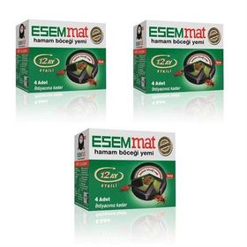 Esemmat 3'lü 4'lü 12 Ay Etkili Hamam Böceği Yemi