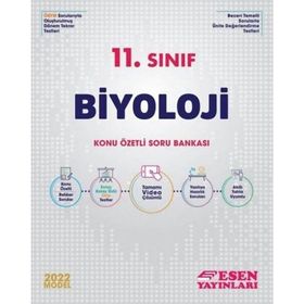 Esen Yayınları 2023 11. Sınıf Biyoloji Konu Özetli Soru Bankası