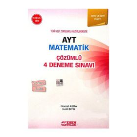 Esen Yayınları AYT Çözümlü 4 Deneme Matematik (kırmızı Seri)