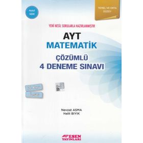Esen Yayınları Esen AYT Çözümlü 4 Deneme Matematik (mavi Seri)