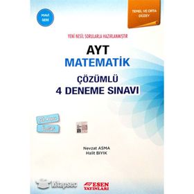 Esen Yayınları Esen AYT Çözümlü 4 Deneme Matematik (mavi Seri)