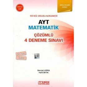 Esen Yayınları Esen AYT Çözümlü 4 Deneme Matematik (mavi Seri)