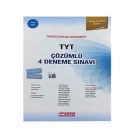Esen Yayınları TYT Çözümlü 4 Deneme Sınavı Mavi Seri