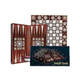 Eser Orta Boy Sedefli İzmir Tavla Takımı