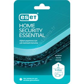 Eset Home Security Essential 5 Kullanıcı 1 Yıl Online Lisans