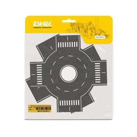 Eshel 1:50 200x200 mm 2 Adet Karton Maket Yol Düz ve Yuvarlak Döner Kavşak