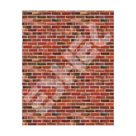 Eshel 1/50 3 Adet 9x22 cm Zemin Kırmızı Tuğla Desen Maket Karton Duvar