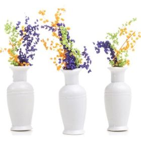 Eshel 1/50 cm 3 Adet Çiçekli Taş Vazo