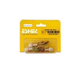 Eshel 1/50 cm 3 Adet Çiçekli Taş Vazo