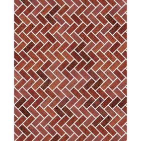 Eshel 1:50 Ölçek Zemin Karton Duvar Kırmızı Zikzak Desenl 9x22 cm Maket