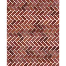Eshel 1:50 Ölçek Zemin Karton Duvar Kırmızı Zikzak Desenl 9x22 cm Maket