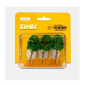 Eshel 7 cm 3 Adet Ceviz Ağacı