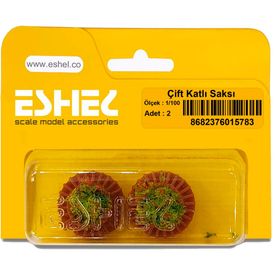 Eshel Çift Katlı Saksı 1/100 2'li Maket