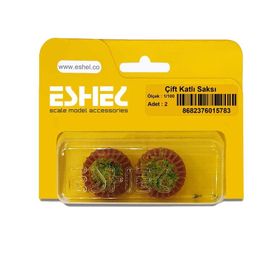 Eshel Çift Katlı Saksı 1/100 2'li Maket