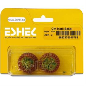 Eshel Çift Katlı Saksı 1/100 2'li Maket