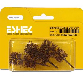 Eshel Dalı Çam 4.5 cm 3 Adet Silindirsel Ağacı