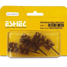 Eshel Dalı Çam 4.5 cm 3 Adet Silindirsel Ağacı