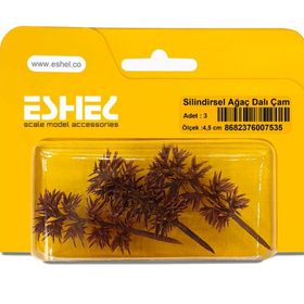 Eshel Dalı Çam 4.5 cm 3 Adet Silindirsel Ağacı