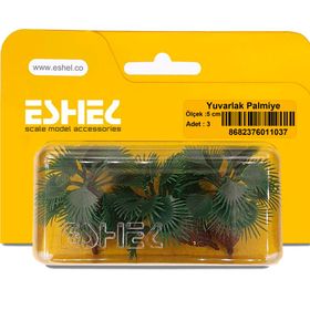 Eshel Palmiye Yuvarlak 5 cm 3 Adet Maket