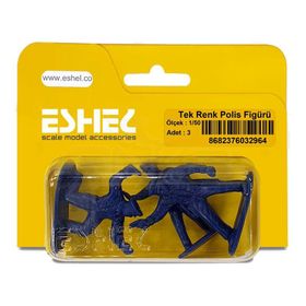 Eshel Polis Figürü Tek Renk 1/50 3'lü Maket