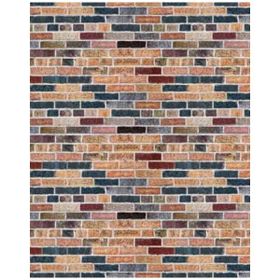 Eshel Renkli Tuğla Desenli 1/50 cm 3 Adet Karton Duvar Kağıdı