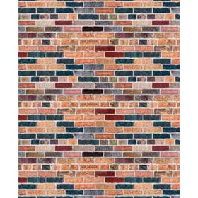 Eshel Renkli Tuğla Desenli 1/50 cm 3 Adet Karton Duvar Kağıdı