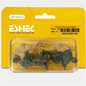 Eshel Tek Renk Askeri İnsan Figürleri 1/50 4'lü Maket