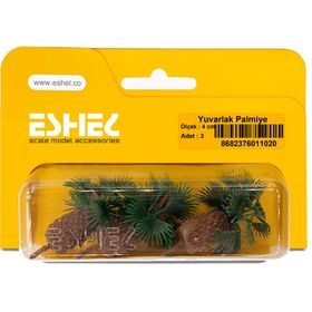 Eshel Yuvarlak Palmiye 4 cm 3 Adet Maket