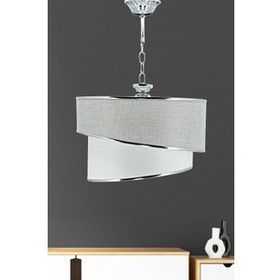 Eslight E65 Ruzgar Modern Açık Gri Tekli Sarkıt Avize